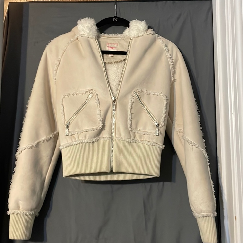 Candie’s Hooded Beige Jacket/Coat S